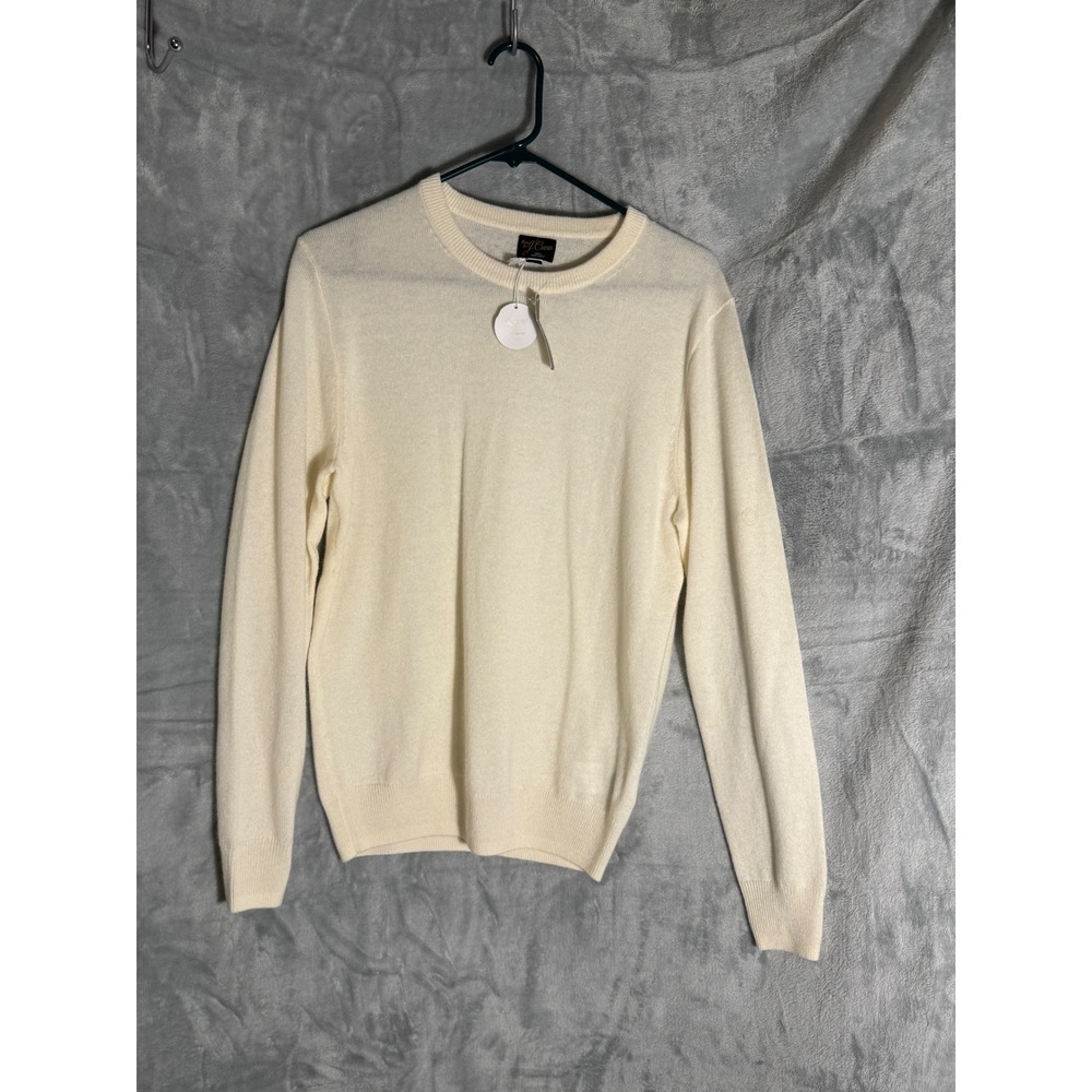 J.Crew Womens‎ 100% Cashmere Crewneck Sweater Snow White BE895 
Size S NEW NWT